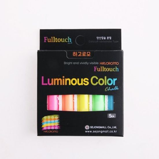 하고로모 분필 - 탄산형광 5색 혼합 5(本)