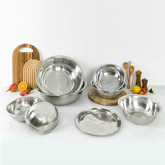 제이니 위생적인 스테인리스 채반 대야 믹싱볼 8종