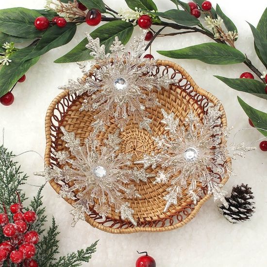 [도토로] 럭셔리 오너먼트 3p(골드눈결정)