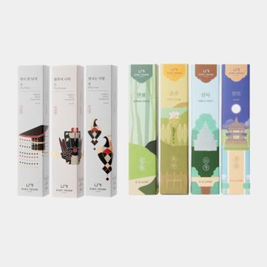 카라영 인센스 한방 선향 7종 세트 + 홀더 포함