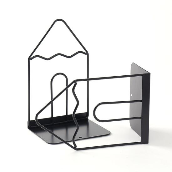 블랙 펜슬 북엔드 2p세트 간이 책상책꽂이