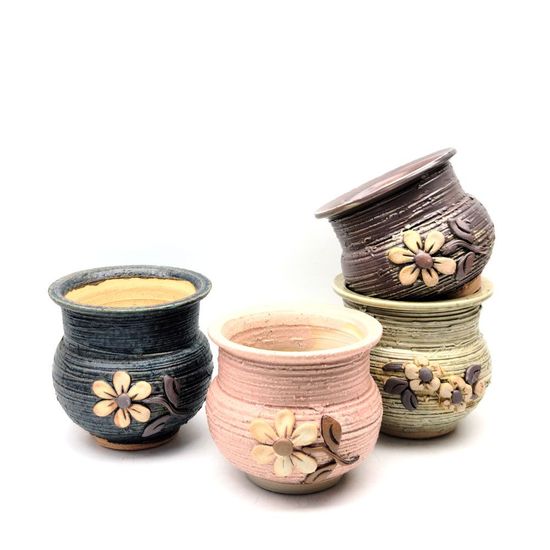 국산 수제 다육이 화분 평단지 12x11cm(WBF1F78)