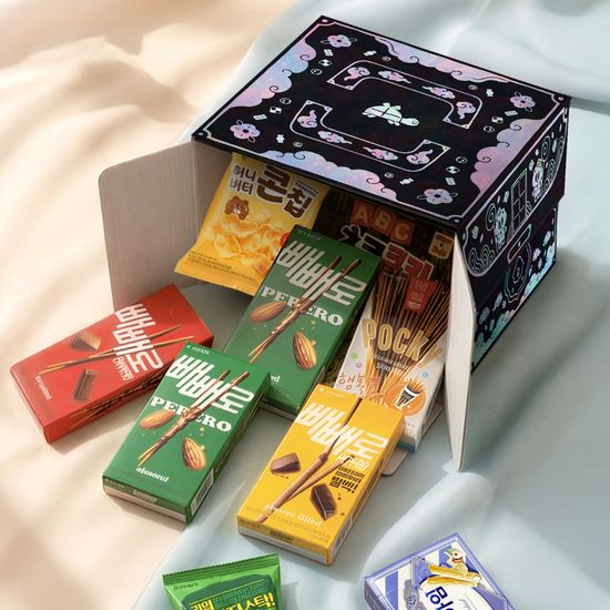 스낵24 복을 담은 자개함 케이크박스 과자선물세트