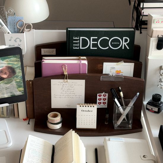 우드 데스크랙 책상 오거나이저 서류함