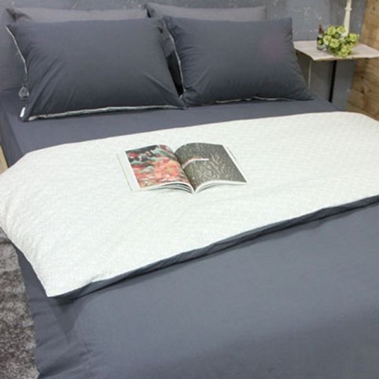 싸리 그레이 양면 베개커버