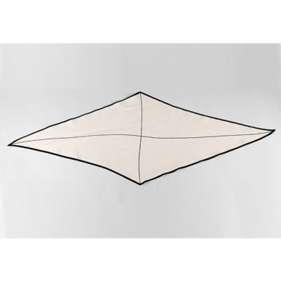 [베네]울실크 라인 마름모 스카프