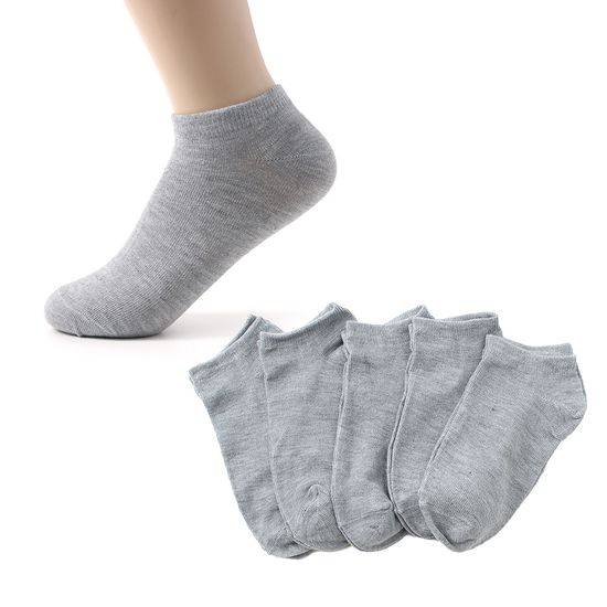 [아일렌] 스탠다드 남성 발목 양말 5켤레(그레이)