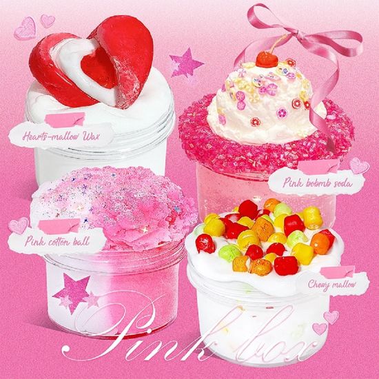 [젤시스] 핑크박스 / 핑크슬라임 대용량 4개 세트 