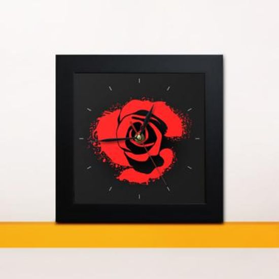 cw079-레드로즈뮤직미니액자벽시계_디자인액자시계