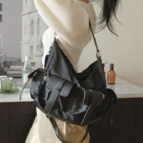 초경량 4 빅포켓 나일론 숄더 메신저 크로스백