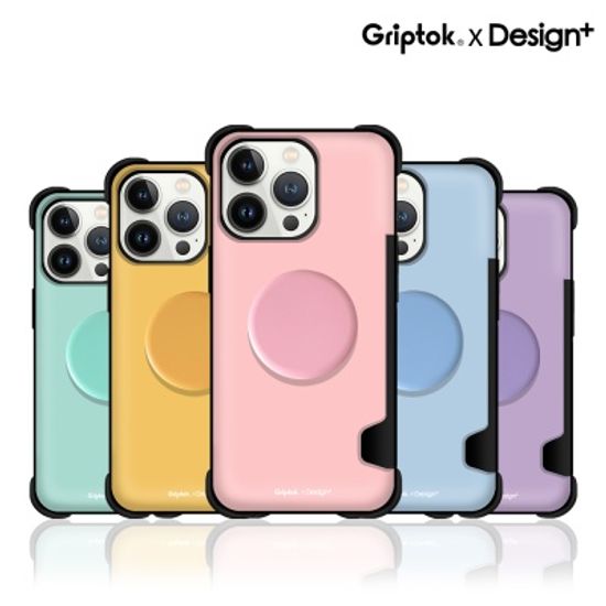 컬러 원형 마카롱 카드 범퍼 케이스(갤럭시)