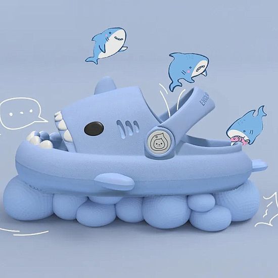 귀여운 상어 캐릭터 샌들 슬리퍼 실내화 여름 신발