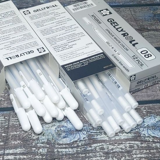 사쿠라 다꾸 필수템 겔리롤 화이트 0.5-1.0mm 1다스