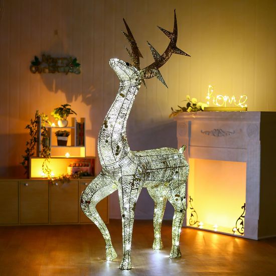 [도토로]140cm LED 럭셔리 크리스마스 사슴 장식(골드