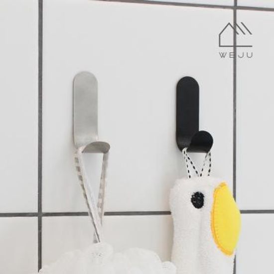 [위주]부착식 J형 스텐 후크걸이 1단 5입