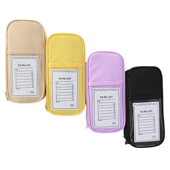 모닝글로리 투명 포켓 봉제필통 펜파우치