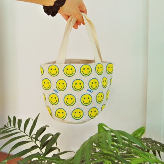 스마일 복조리 에코백