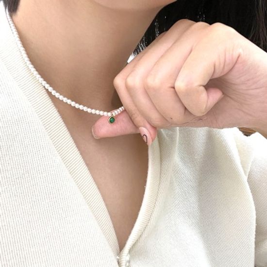 [선물포장] 천연원석 탄생석 진주 목걸이