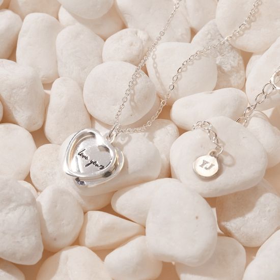 더블 하트 목걸이