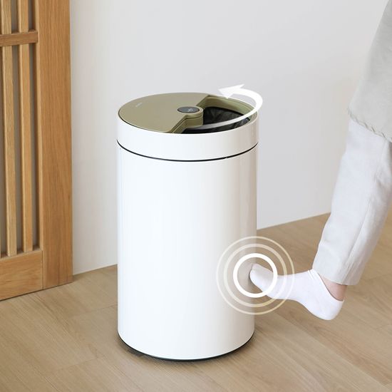 [무아스] 하프 스핀 자동 센서 휴지통 30L