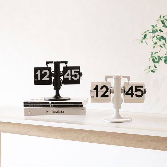 무아스 스탠딩 높이조절 플립 탁상시계 2colors