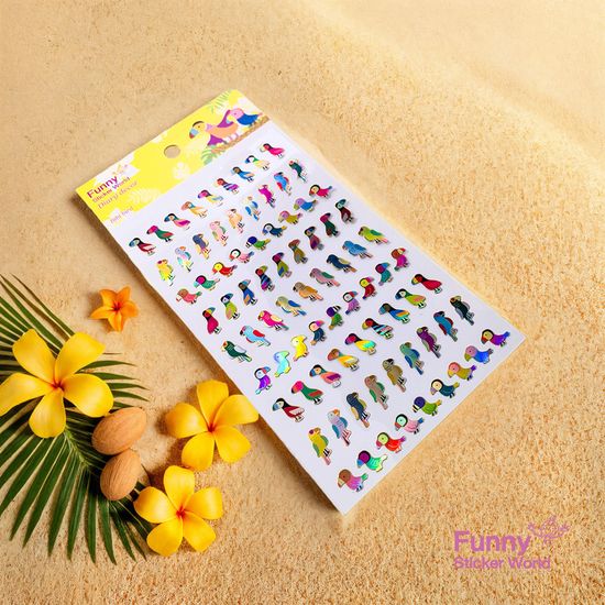 퍼니스티커 C513 비비새2 홀로그램 PVC 다이어리데코