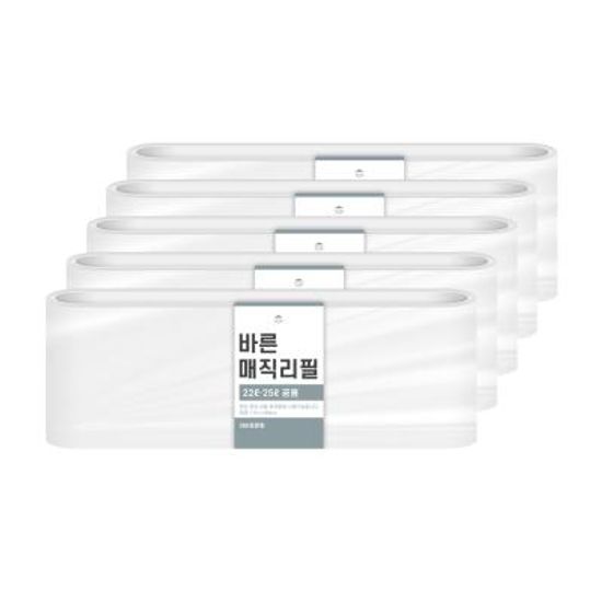 [바른]매직리필 22~25L 연속비닐(매직캔280호환) 5개