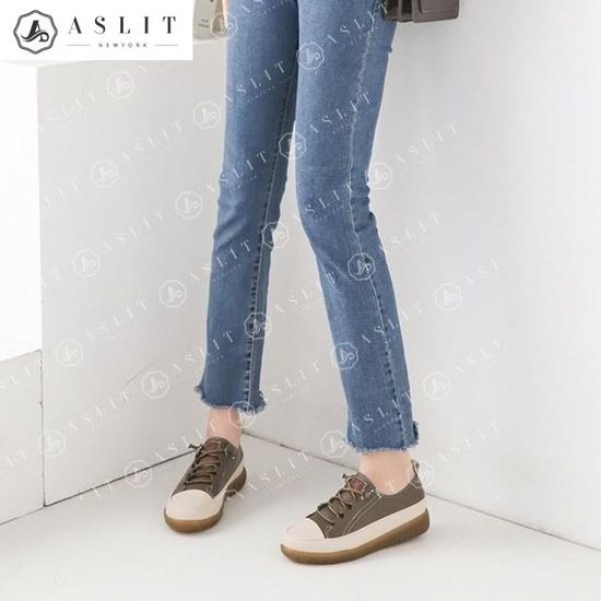 [애슬릿]천연 소 가죽 밴딩 심플 스니커즈 단화