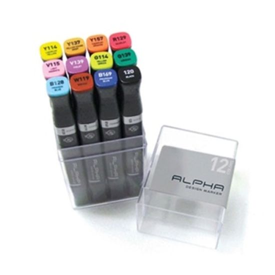 [알파색채] 디자인마카12색 [세트/1]  111437