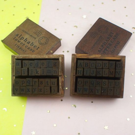 레트로 알파벳 스탬프 다꾸용품 대문자 소문자