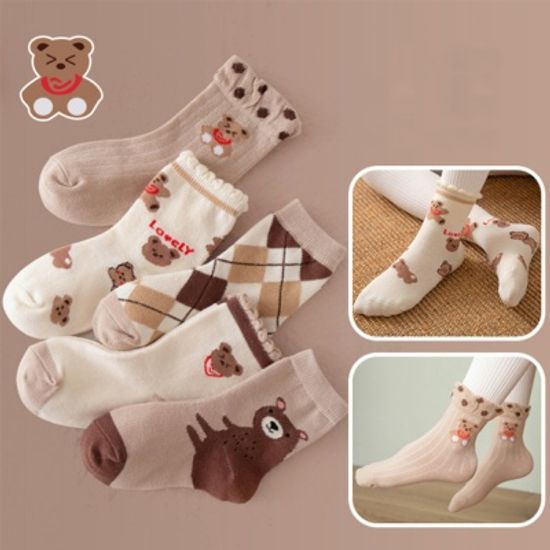 [뿜뿜삭스] 러블리쵸코베어 아동양말_A202