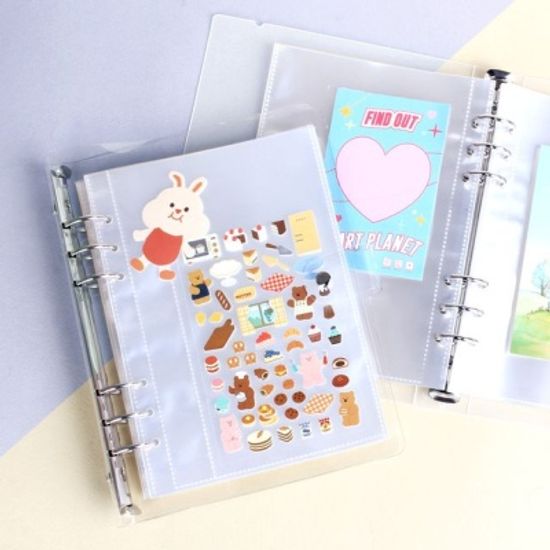 6공 바인더 리필내지 8종 앨범 스티커 포카