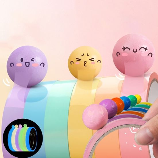 컬러 끈끈이 테이프 공 찐득 볼 만들기 집콕 말랑이