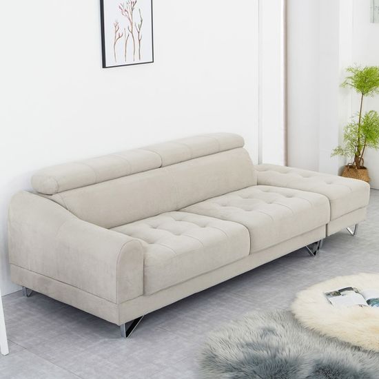 딜라잇 3인용 아쿠아텍스 패브릭 소파 (착불)