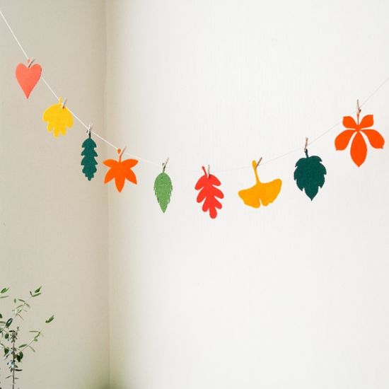 가을 낙엽 가랜드