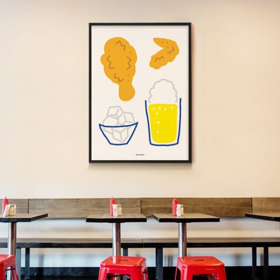 치맥 6 M 디자인 포스터 치킨 맥주 포차 식당