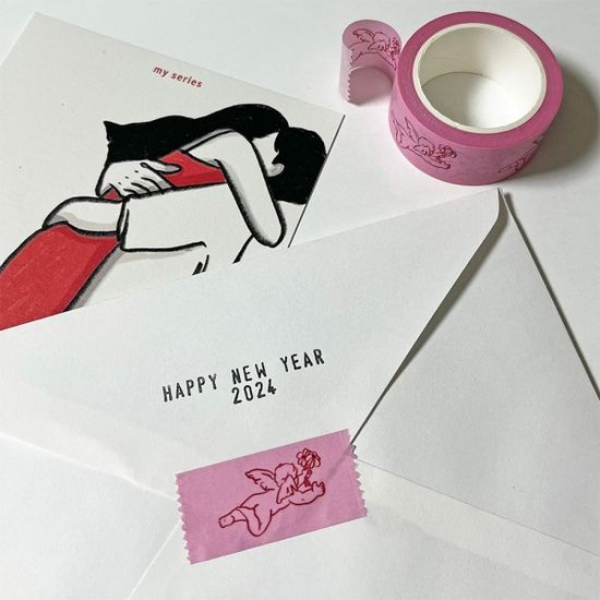 마이시리즈 엔젤 마스킹테이프 빈티지 드로잉 마테