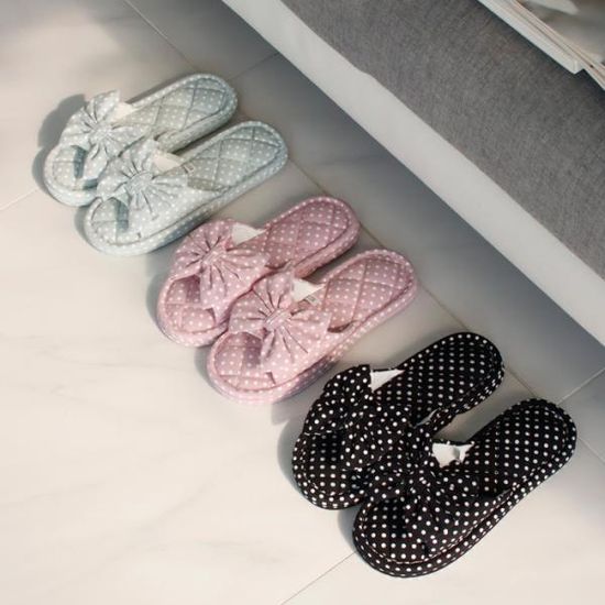 도트리본 3중쿠션 슬리퍼 3color