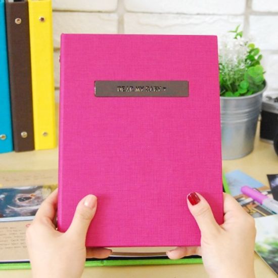 우리아기 성장앨범X육아일기(바인딩스크랩)-핫핑크