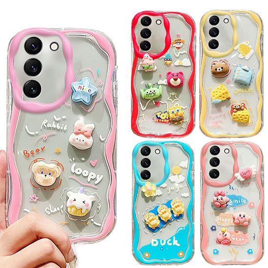 갤럭시 a25 a24 a23 a22 a21s 레진 투명 물결 케이스