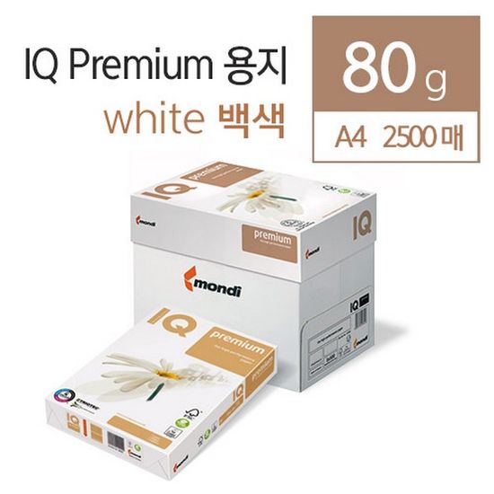 프리미엄 칼라전용지 80G IQ A4 2500매 Premium