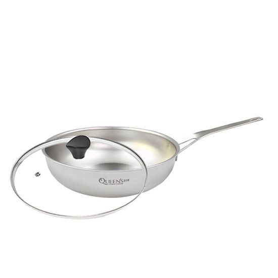 키친아트 퀸즈 IH 316스텐 무연마제 궁중팬26cm-커버