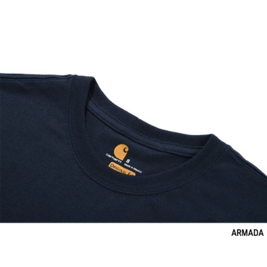 칼하트 K126 워크웨어 포켓 긴팔티 Navy