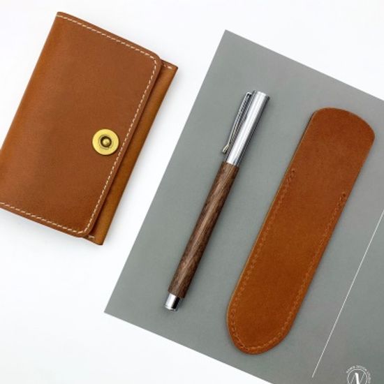 Gift Set -CW303S(카드지갑,우든펜 RP-303,펜슬리브)