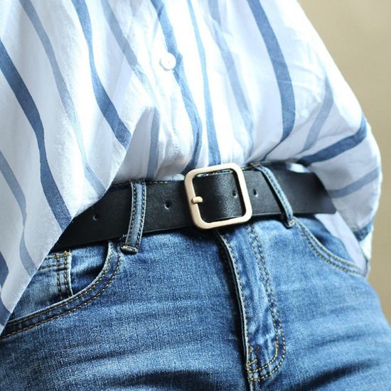 로빈 스퀘어 여성 가죽벨트 / 패션 버클벨트