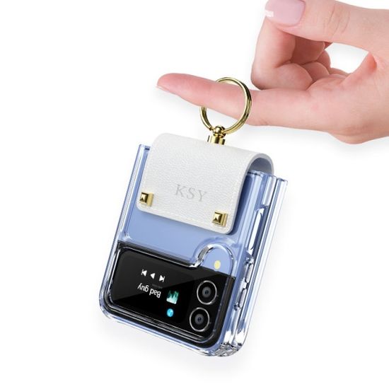 끼움 갤럭시 Z플립4 3 에어포켓 투명 링 케이스 가죽