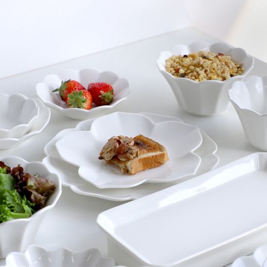 플로렌스 유광 화이트 도자기 4인 식기세트 21p