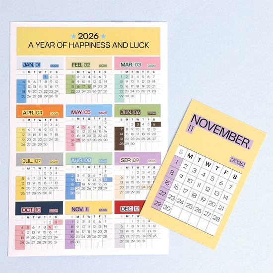 365일 달력 연력 스티커 세트