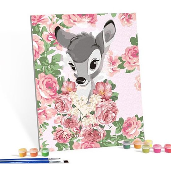 디즈니 그림그리기 세트 꽃 밤비 40x50