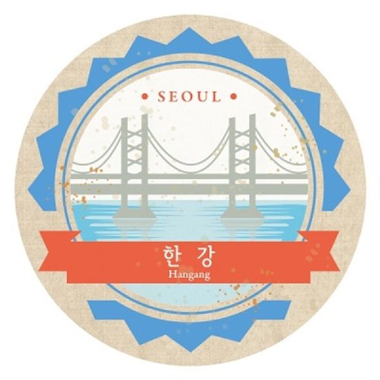 [한국폼텍] 서울을 홍보하자~My Sticker 캐리어 스티거-한강 2매/입 MS-1004